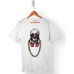 Kendim Seçtim Hıp Hop Dance Pırate Skull Kuru Kafa Erkek Tişört - Beyaz - Renkli - XL