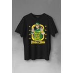 Kendim Seçtim John Cena Wwe Logo Never Give Up Amerikan Güreşi Baskılı Tişört T-Shirt - Siyah - 2XL