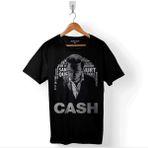 Kendim Seçtim Johnny Cash Country Music She Used To Love Me Baskılı Tişört Unisex T-Shirt - Siyah