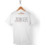 Kendim Seçtim Joker Typography Hip Hop Erkek Tişört - Beyaz - Renkli - XS