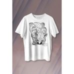 Kendim Seçtim Kara Kedi Silüet Çizim Black Cat Bıyıklı Baskılı Tişört Unisex T-Shirt10 - 2XL - Siyah