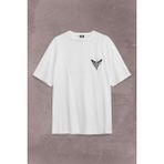 Kendim Seçtim Kargalar Sürüyle Kartallar Yalnız Uçar Beşiktaş Sırt Ön Baskılı Oversize Tişört T-Shirt - Beyaz - 2XL