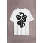 Kendim Seçtim Kobe Bryant Black Mamba Snake Nba Basketball Sırt Ön Baskılı Oversize Tişört T-Shirt - Beyaz