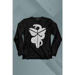 Kendim Seçtim Kobe Bryant Black Mamba Snake Nba Basketball Uzun Kollu Tişört Baskılı T-Shirt - 001-Siyah - 2XL