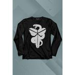 Kendim Seçtim Kobe Bryant Black Mamba Snake Nba Basketball Uzun Kollu Tişört Baskılı T-Shirt - 001-Siyah