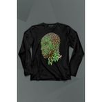 Kendim Seçtim Kobe Bryant Black Mamba Yeşil Snake Nba Basketball Uzun Kollu Tişört Baskılı T-Shirt - 001-Siyah - XS