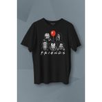 Kendim Seçtim Korku Film Friends Halloween Cadılar Bayramı Baskılı Tişört T-Shirt - XL - Siyah