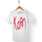 Kendim Seçtim Korn Metal Musıc Logo Erkek Tişört - Beyaz - Renkli - 2XL