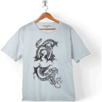 Kendim Seçtim Kral Kara Kobra Yılan Kıng Black Snake Cobra 8Çocuk T-Shirt - 7 - 8 Yaş - Beyaz