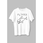 Kendim Seçtim Kurt Cobain Flipper T-shirt Nirvana Grunge Rock Punk Baskılı Beyaz Tişört Unisex