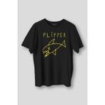 Kendim Seçtim Kurt Cobain Flipper T-Shirt Nirvana Grunge Rock Punk Baskılı Siyah Tişört Unisex - XL