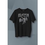 Kendim Seçtim Led Zeppelin Falling Angel Rock Music Baskılı Tişört Unisex T-shirt