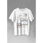 Kendim Seçtim Line Art Kadın Çizim Minimal Baskılı Tişört Unisex T-Shirt - Beyaz