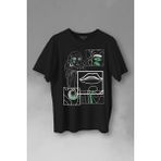 Kendim Seçtim Line Art Kadın Çizim Minimal Baskılı Tişört Unisex T-Shirt - XS - Siyah