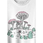 Kendim Seçtim Mashroom Forrest Mantar Orman Outdoor Retro Baskılı Tişört T-Shirt Beyaz - XS - 63A-Beyaz