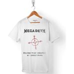 Kendim Seçtim Megadeth Cryptıc Wrıtıngs Logo Erkek Tişört - Beyaz - Renkli - XS