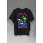 Kendim Seçtim Metallica For Whom The Bell Tolls New Yeni Rock Metal Müzik Baskılı Tişört T-Shirt - Siyah