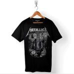 Kendim Seçtim Metallica Kirk Ouija Board Guitar Rock Gitar Baskılı Tişört T-Shirt - Siyah
