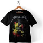Kendim Seçtim Metallica Kirk Ouija Board Guitar Rock Gitar Çocuk Tişört - 5 - 6 Yaş - Siyah