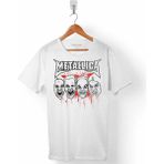 Kendim Seçtim Metallıca Logo Heavy Metal Rock Musıc Erkek Tişört - XL - Beyaz