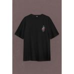 Kendim Seçtim Metallica Müzik Nota Sol Anahtarı Music Sırt Ön Baskılı Oversize Tişört T-Shirt - Siyah - 2XL
