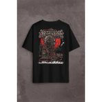 Kendim Seçtim Metallica New Yeni 2k Rock Metal Music Kırk James Lars Robert Sırt Ön Baskılı Oversize Tişört T-Shirt - Siyah - 2XL