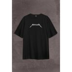 Kendim Seçtim Metallica Rock Music Metal Skull Kuru Kafa James Lars Kırk Robert Sırt Ön Baskılı Oversize Tişört Unisex T-Shirt - Siyah - XL