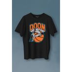 Kendim Seçtim Mf Doom Basketbol Hip Hop Maske Baskılı Tişört T-Shirt - XL - Siyah