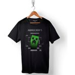 Kendim Seçtim Minecraft Creeper Inside Baskılı Tişört T-Shirt - XS - Siyah