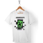 Kendim Seçtim Minecraft Creeper Inside Beyaz Erkek Tişört