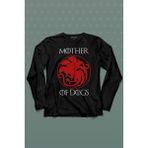 Kendim Seçtim Mother Of Dogs Hayvansever Köpek Annesi Uzun Kollu Tişört Baskılı T-Shirt - 001-Siyah - 2XL