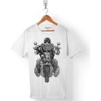 Kendim Seçtim Motosiklet Chopper Bıker Rıder Sürücü Erkek Tişört - XL - Beyaz - Renkli