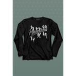 Kendim Seçtim Muay Thai Muaythai Dövüş Uzak Doğu Sanatı Fıght Uzun Kollu Tişört Baskılı T-Shirt - 001-Siyah - XL
