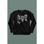 Kendim Seçtim Muay Thai Muaythai Dövüş Uzak Doğu Sanatı Fıght Uzun Kollu Tişört Baskılı T-Shirt - 001-Siyah - XS