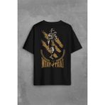 Kendim Seçtim Muay Thai Muaythai Kick Boks Boxing Uzak Doğu Sırt Ön Baskılı Oversize Tişört T-Shirt - Siyah - 2XL