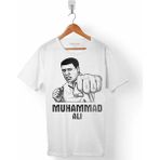 Kendim Seçtim Muhammed Alı Clay Boks Boxıng Legend Erkek Tişört - Beyaz