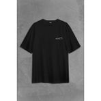 Kendim Seçtim Mustafa Kemal Atatürk Imzası Imza 10 Kasım Sırt Ön Baskılı Oversize Tişört T-Shirt - Siyah