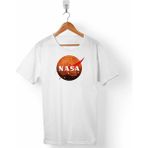 Kendim Seçtim Nasa Mars Gezegen Logosu Cosmos Astronot Erkek Tişört - XXL - Beyaz