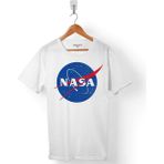 Kendim Seçtim Nasa Uzay Ajansı Cosmos Logo Beyaz Erkek Tişört