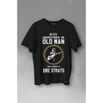 Kendim Seçtim Never Undersestimate An Old Man David Mark Knopfler Baskılı Siyah Erkek T-shirt