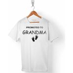 Kendim Seçtim Promoted To Grandma Büyük Anne Oldum Yeni Doğan Erkek Tişört - XXL - Beyaz