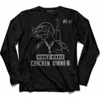 Kendim Seçtim Pubg Pub G Wınner Chıcken Dınner Uzun Kollu Tişört - XXL - Siyah