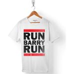 Kendim Seçtim Run Barry Run Flash Star Erkek Tişört - Beyaz - Renkli
