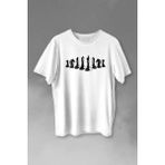 Kendim Seçtim Satranç Taşları Takımı Şah Vezir Fil Kale Santranç Baskılı Tişört T-Shirt Beyaz - XL - 63A-Beyaz