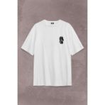 Kendim Seçtim Satranç Zeka Oyunu Şah Mat Vezir Chess Santranç Sırt Ön Baskılı Oversize Tişört T-Shirt - Beyaz - XL