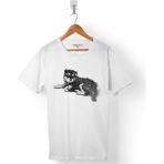 Kendim Seçtim Shaggy Stray Dog Köpek Silüet Erkek Tişört - Beyaz - Renkli - 2XL