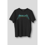 Kendim Seçtim Siyah Metallica Baskılı Tişört Unisex Regular Fit Pamuklu T-Shirt - XL