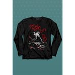 Kendim Seçtim Stay Away From My City Dd Halloween Cadılar Bayramı Uzun Kollu Tişört Baskılı T-Shirt - 001-Siyah - XS