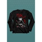Kendim Seçtim Stay Away From My City Dd Halloween Cadılar Bayramı Uzun Kollu Tişört Baskılı T-Shirt - 001-Siyah