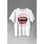Kendim Seçtim Suicide Squad Ha Ha Ha Kahkaha Gülücük Gülme Baskılı Tişört T-Shirt Beyaz - XL - 63A-Beyaz